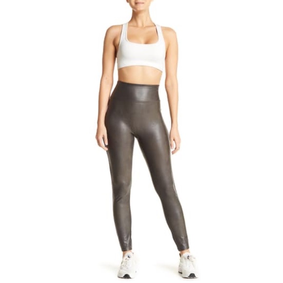 SPANX Pants - Spanx Faux Leather Leggings in Color Gunmetal
